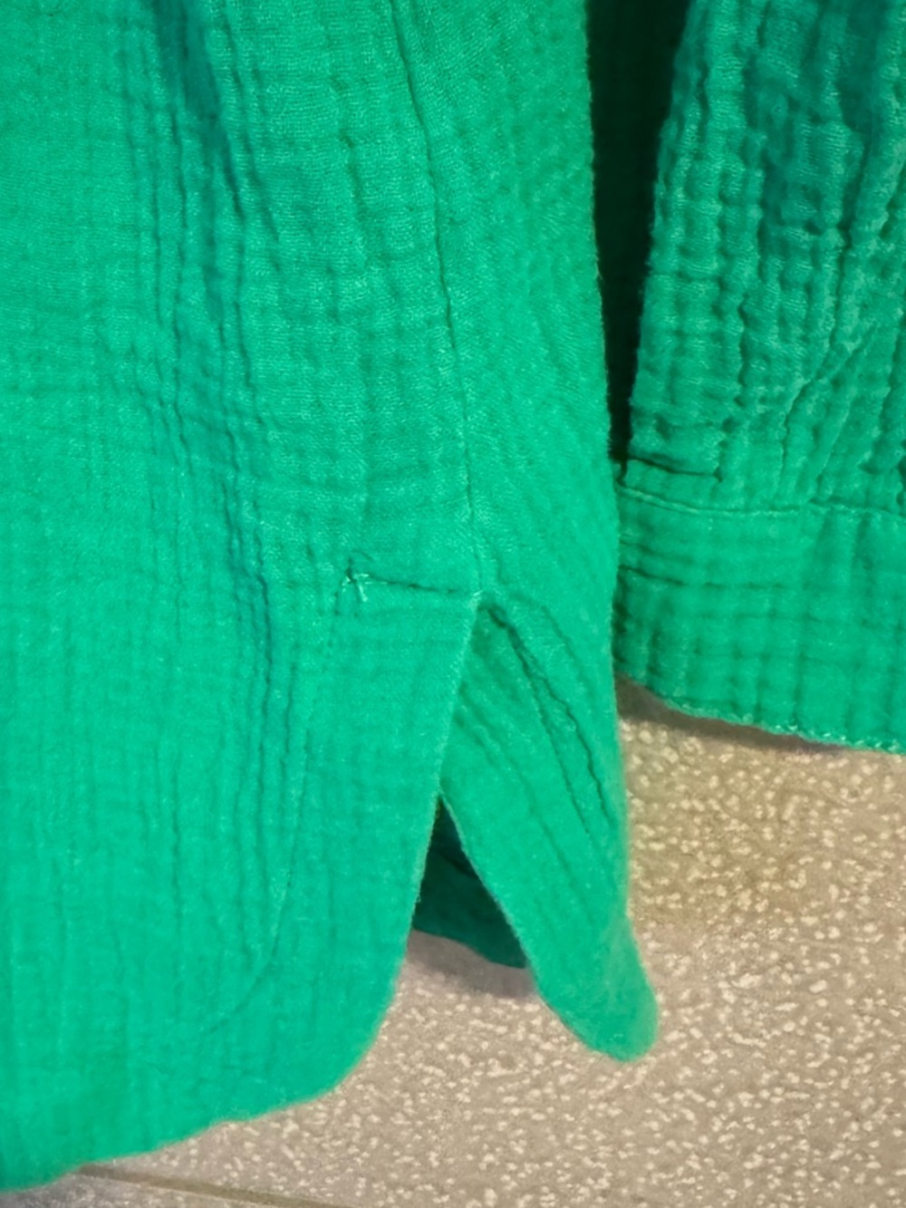 J. Jill Vibrant Green Button-Front Gauze Shirt - Picture 7 of 9